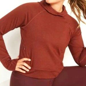 Old Navy Coze Core Cropped Performance hoodie- Copper Moon (Large)